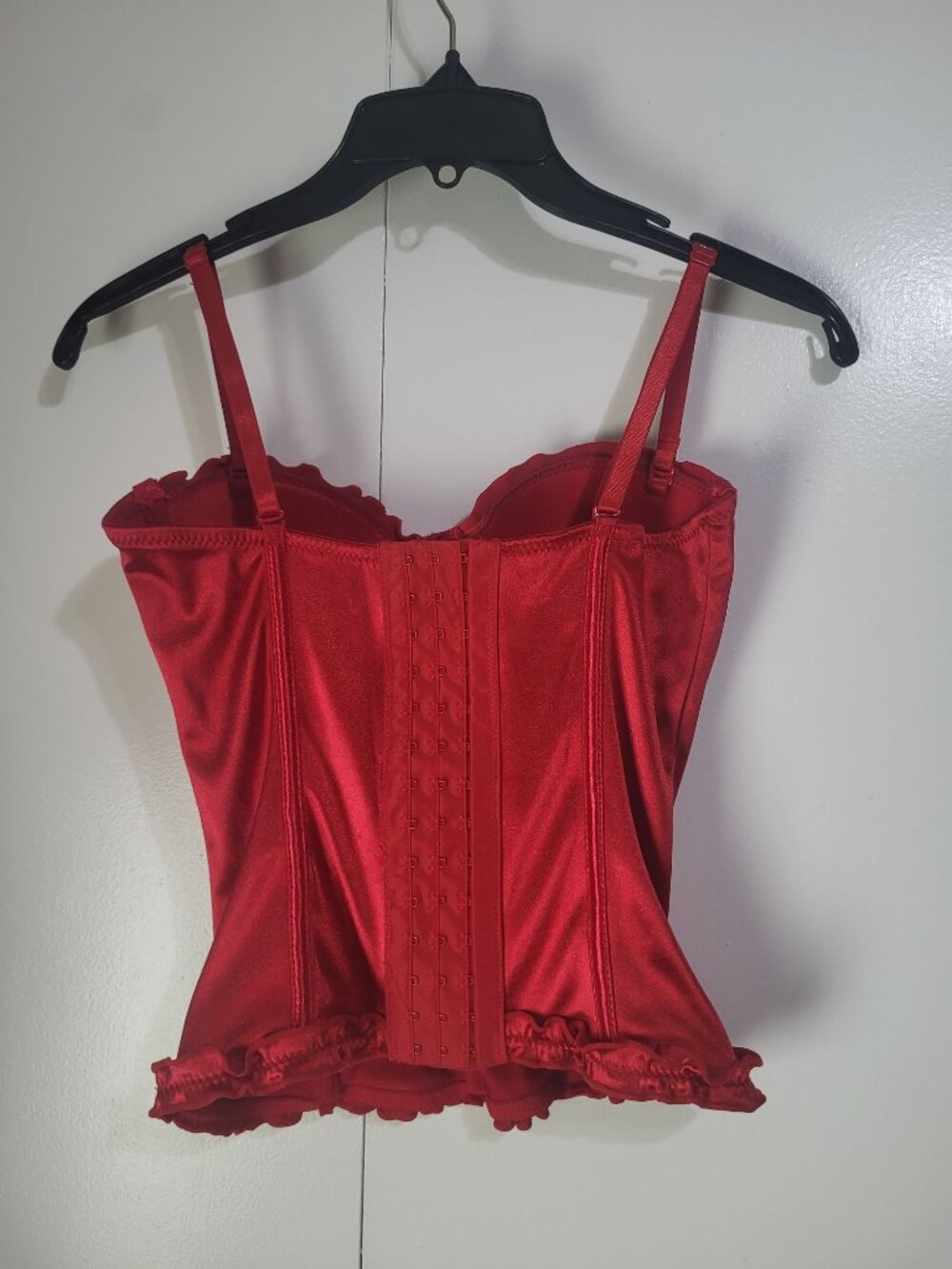 Spirit Halloween Women's Small Red Corset Goth Vamp Costume Boudoir - Picture 6 of 9